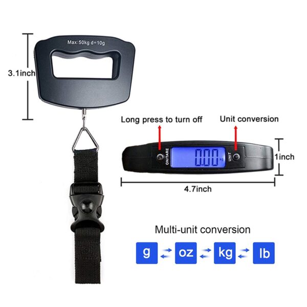 Portable Digital Luggage Scale, Weighing Scales for Suitcase - Image 2