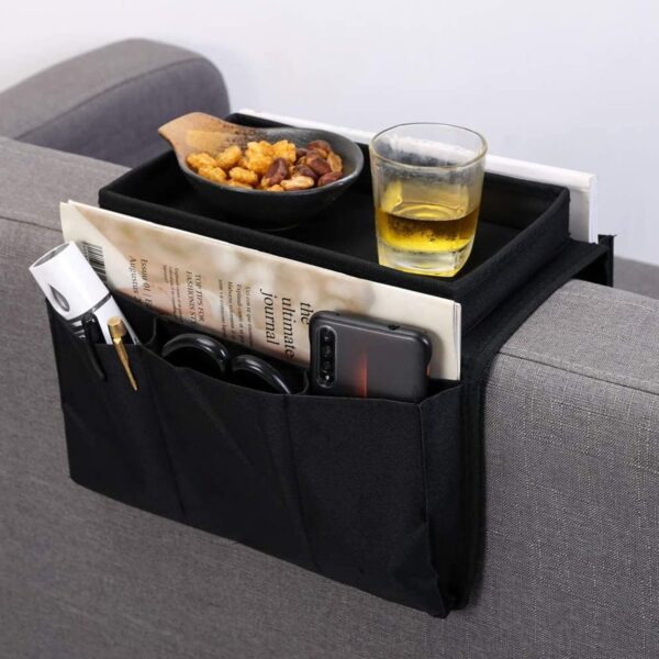 Armrest Covers for Living Room Anti-Slip Sofa - 6 Pockets - Image 2