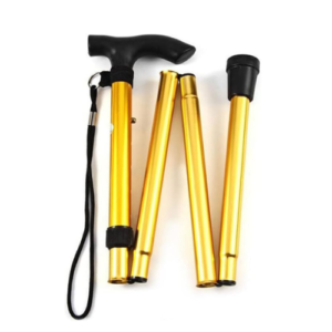 Walking Stick, Easy Adjustable Height Folding Cane