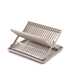 Folding Dish Drainer With Tray For Cutlery Holder